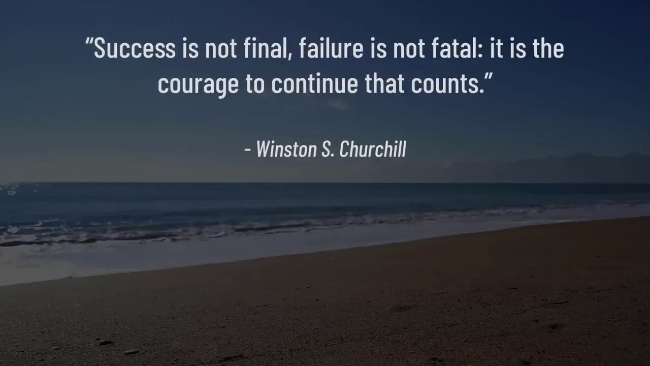 Winston Churchill quote about success and failure