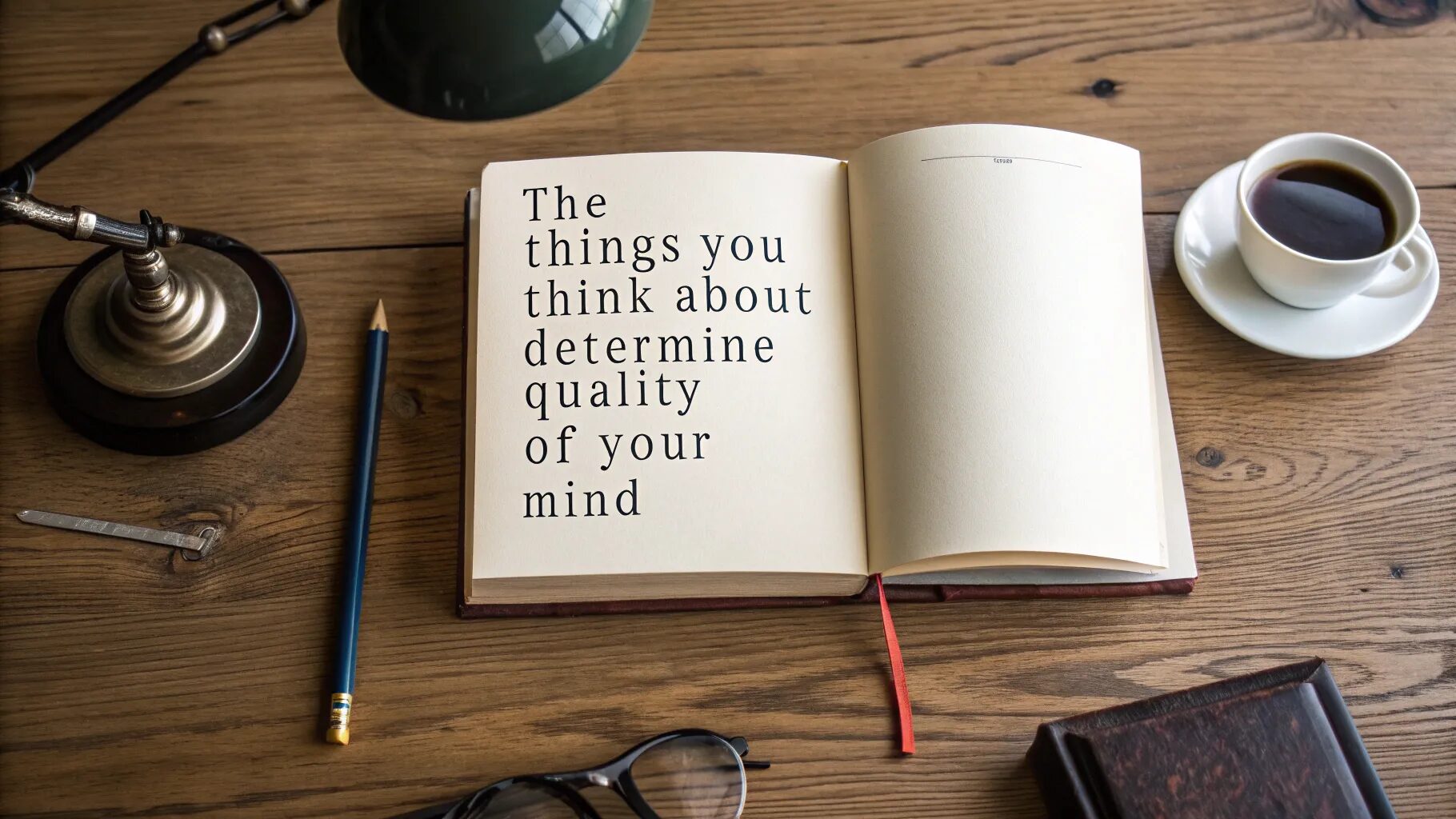 The things you think about determine the quality of your mind
