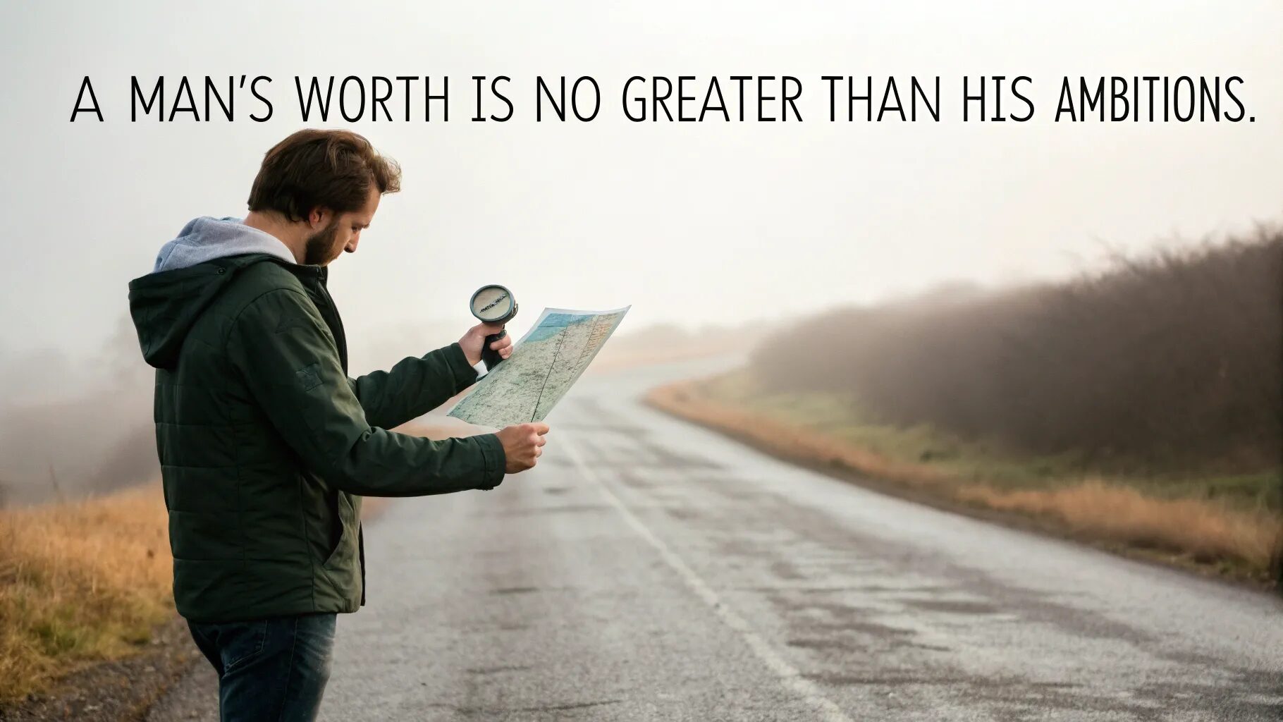 A man’s worth is no greater than his ambitions