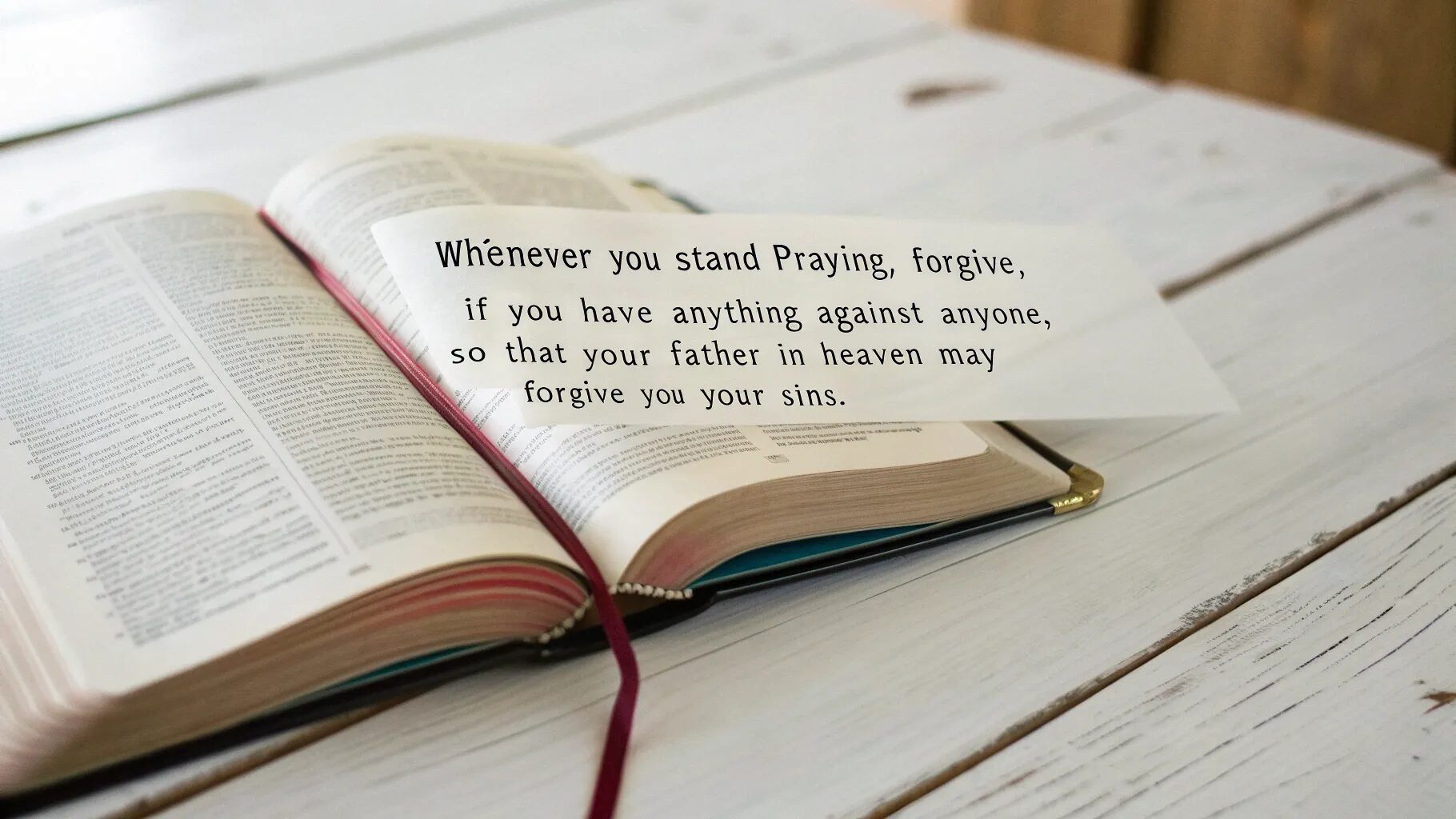 Mark 11:25 – Forgiveness as a Prerequisite for Prayer