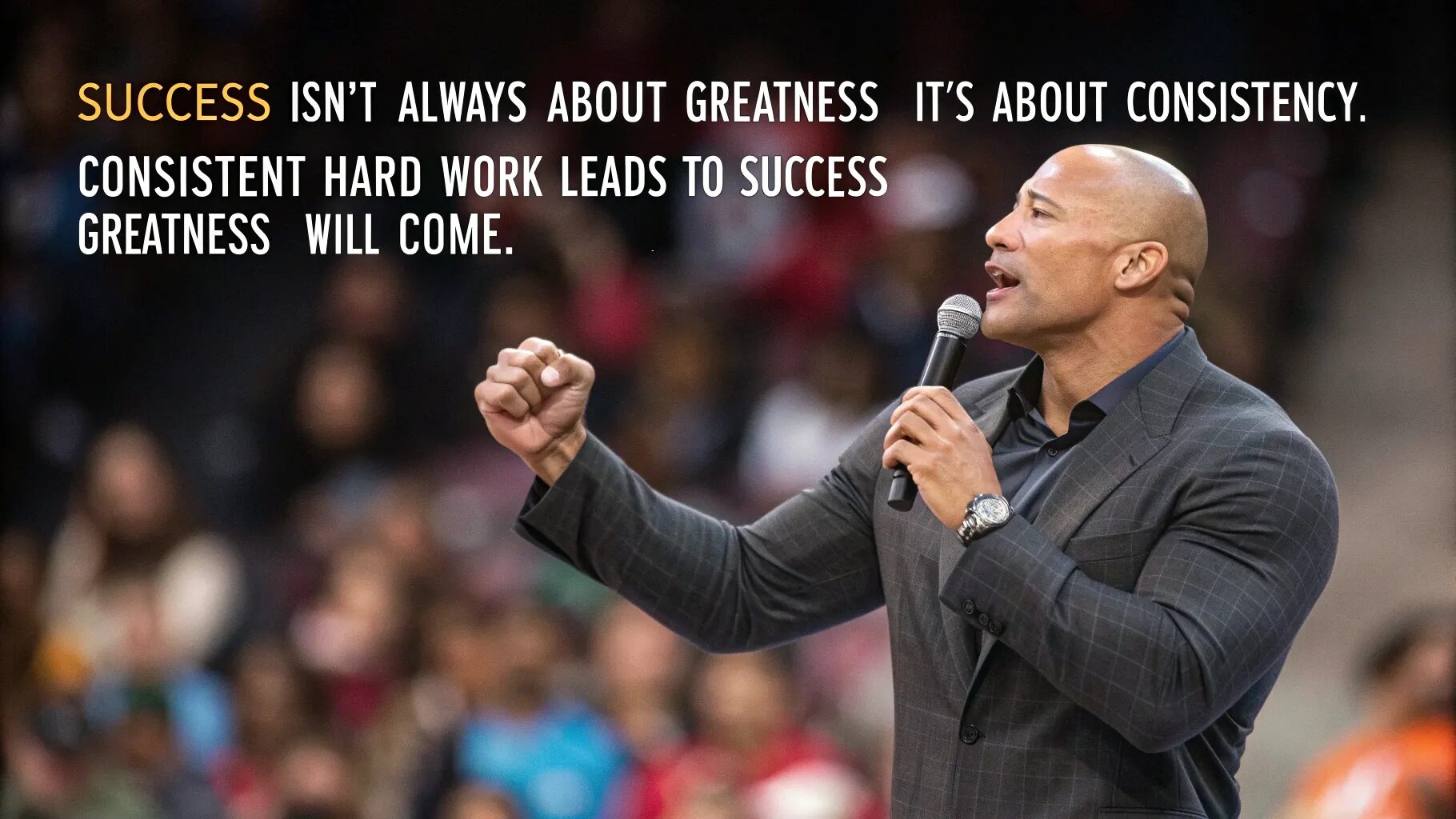 “Success isn't always about greatness; it's about consistency. Consistent hard work leads to success; greatness will come.”