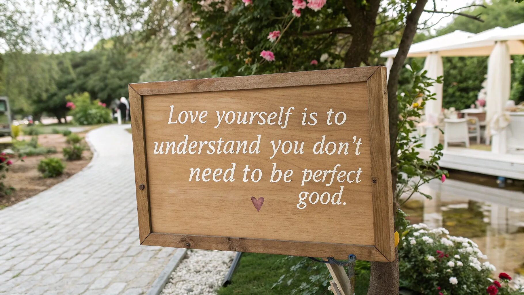 "To love yourself is to understand you don't need to be perfect to be good."