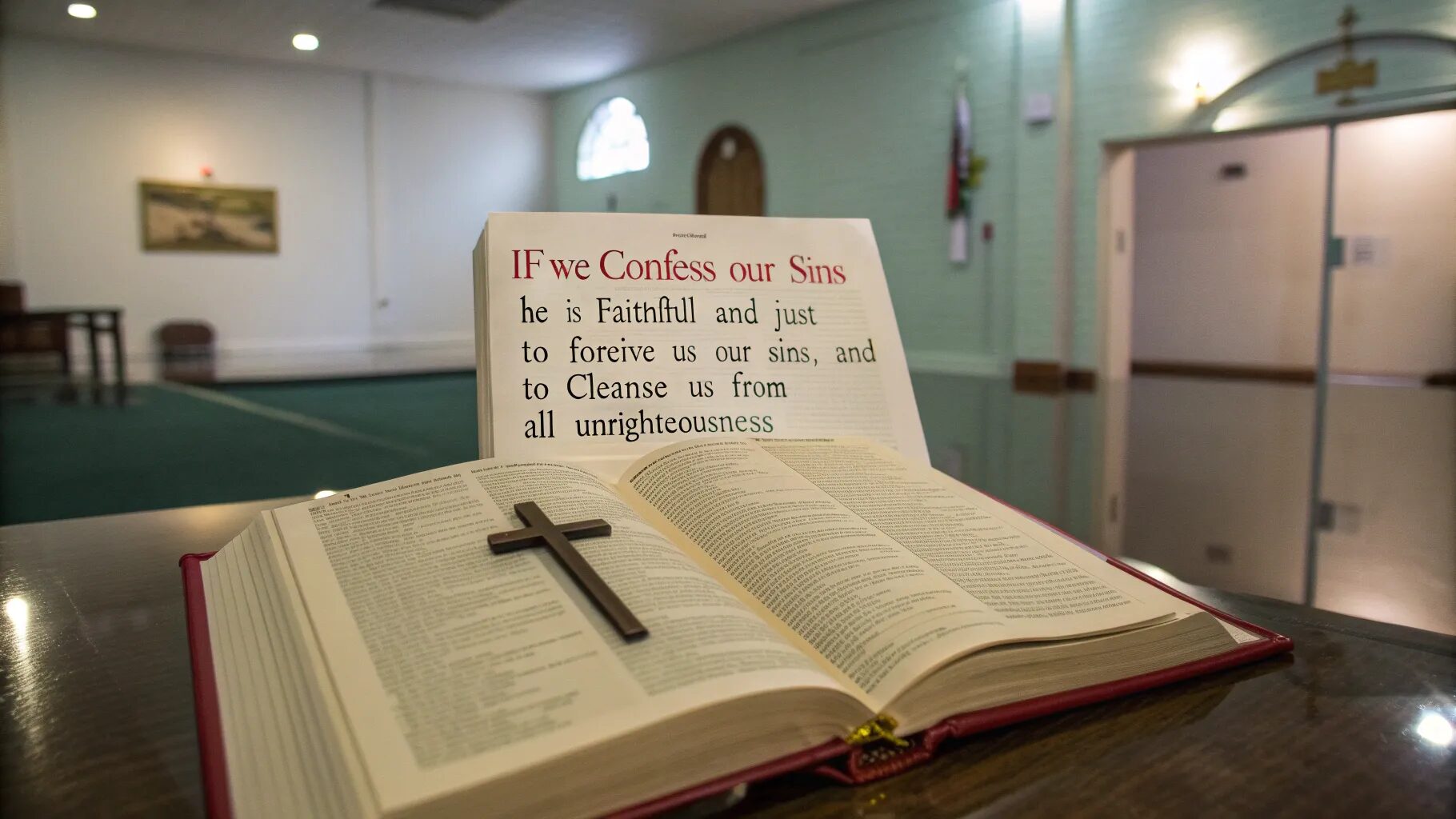 “If we confess our sins, he is faithful and just to forgive us our sins, and to cleanse us from all unrighteousness.”