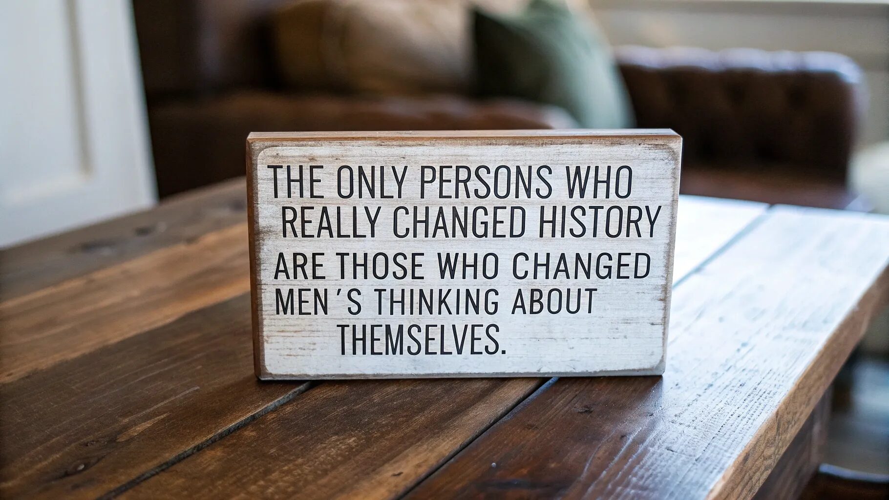 "The only persons who really changed history are those who changed men's thinking about themselves."