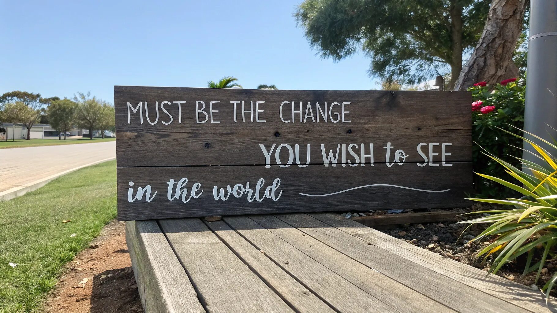 "You must be the change you wish to see in the world."