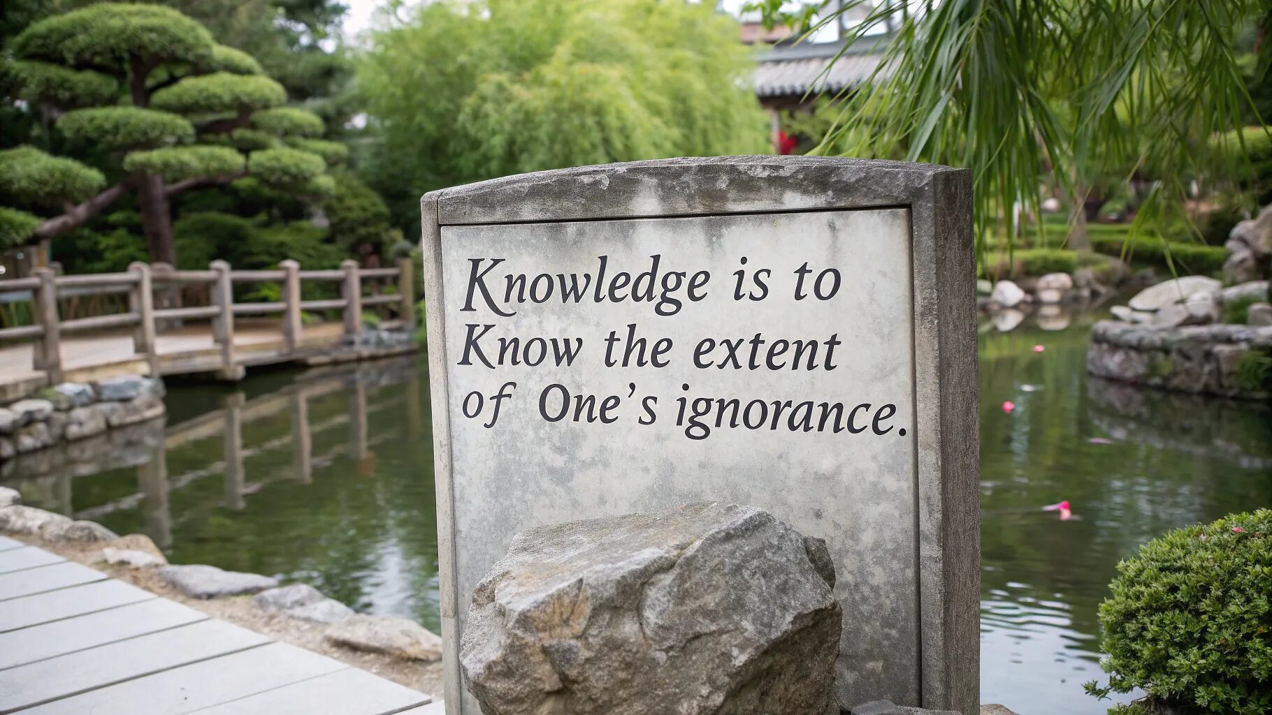 "Knowledge is to know the extent of one's ignorance."