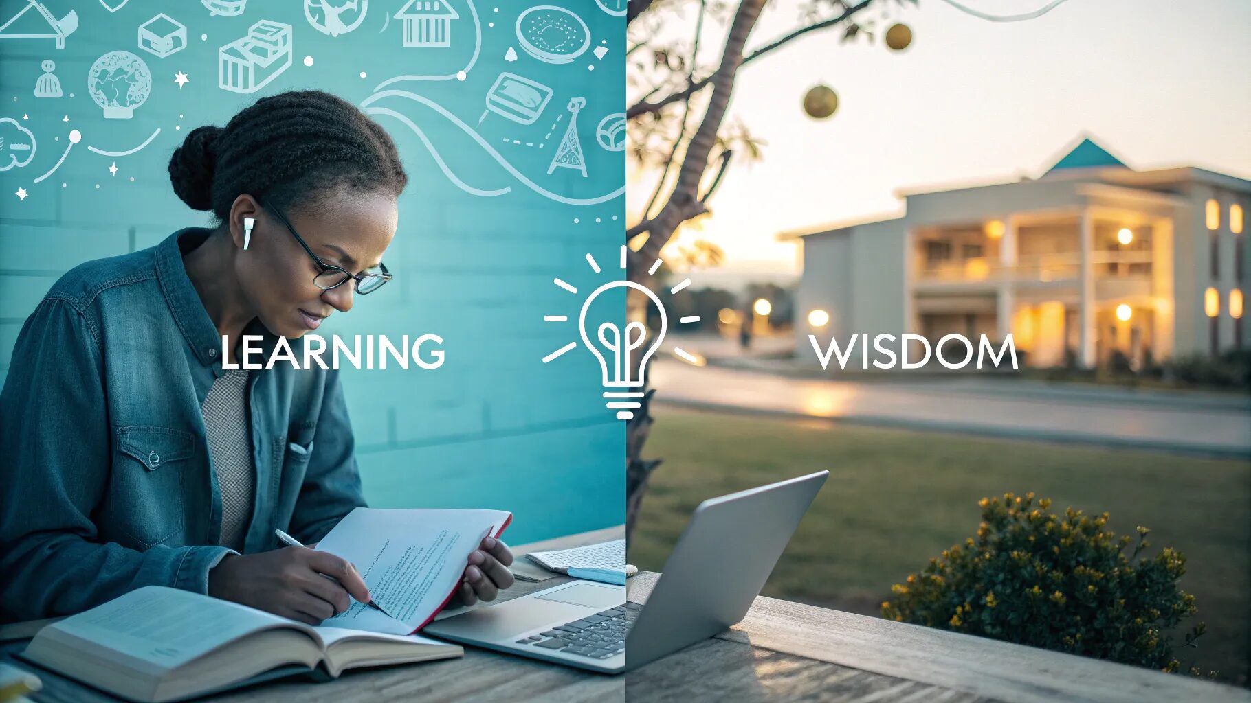 “Learning is a matter of gathering knowledge; wisdom is applying that knowledge.”  Dr Roopleen