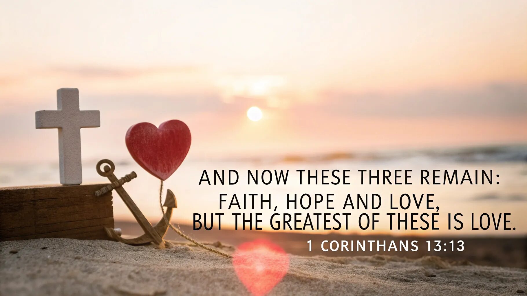 “And now these three remain: faith, hope and love. But the greatest of these is love.” (1 Corinthians 13:13)