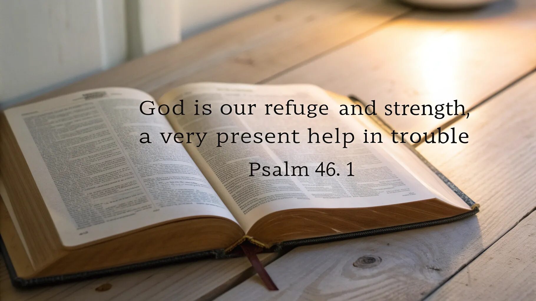 "God is our refuge and strength, a very present help in trouble." — Psalm 46:1