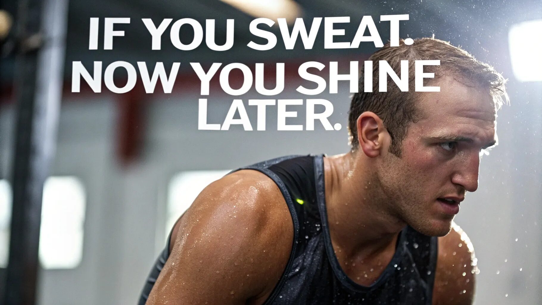 “If you sweat now you shine later.”