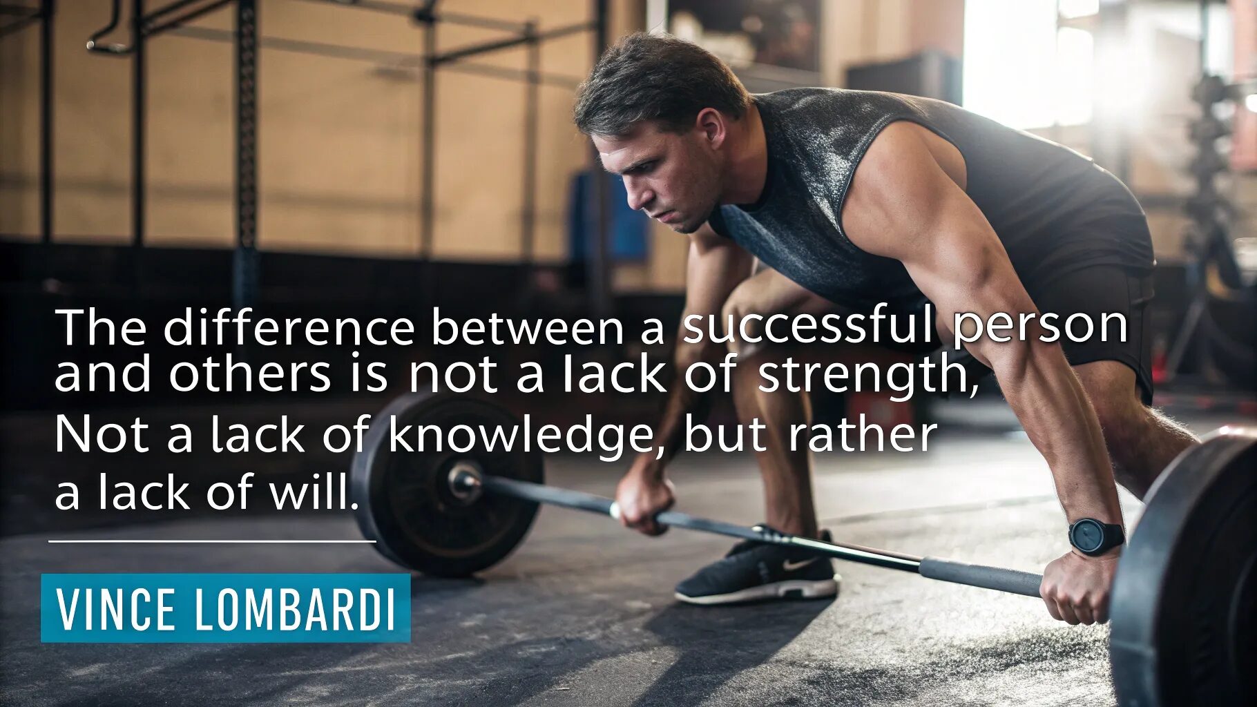 “The difference between a successful person and others is not a lack of strength, not a lack of knowledge, but rather a lack in will.” ― Vince Lombardi
