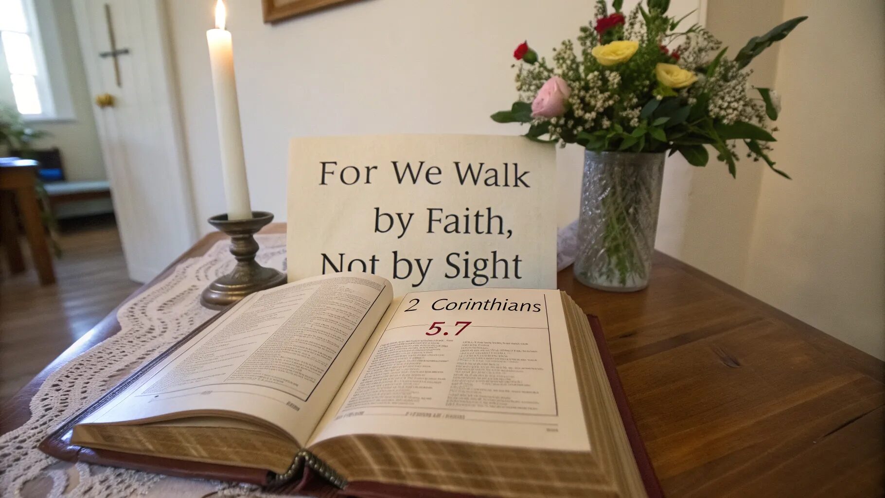“For we walk by faith, not by sight.” — 2 Corinthians 5:7
